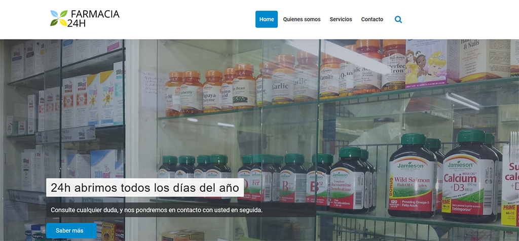 Ejemplo de Web para una farmacia