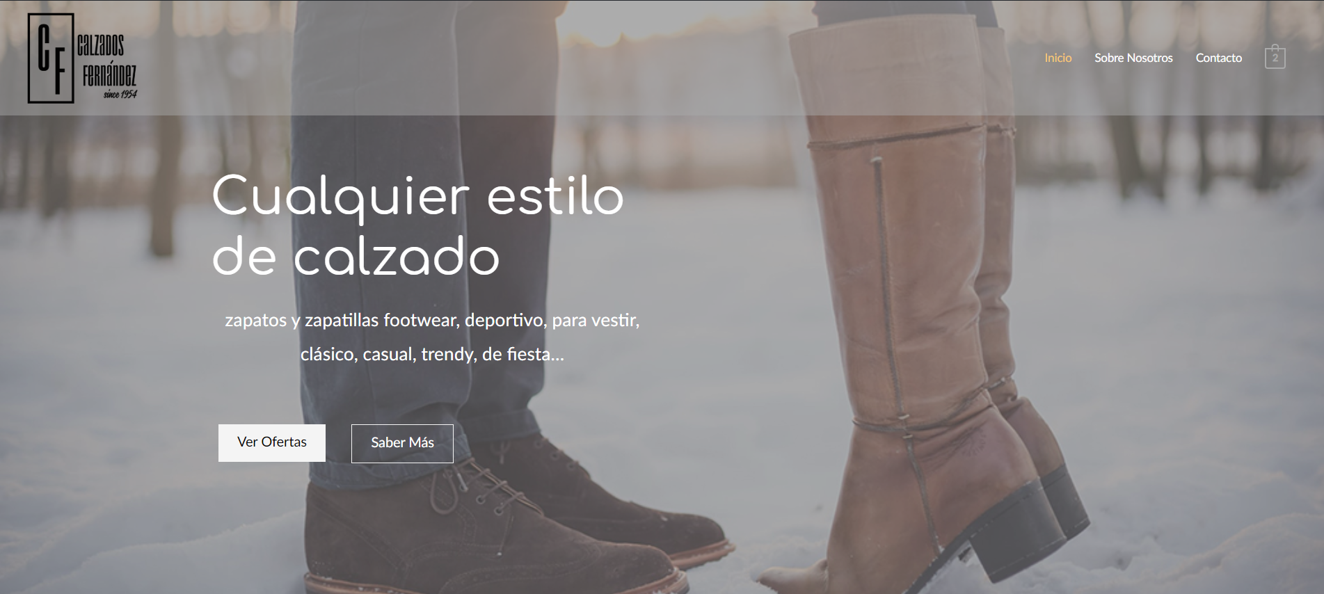 Ejemplo de Web para una tienda de calzado